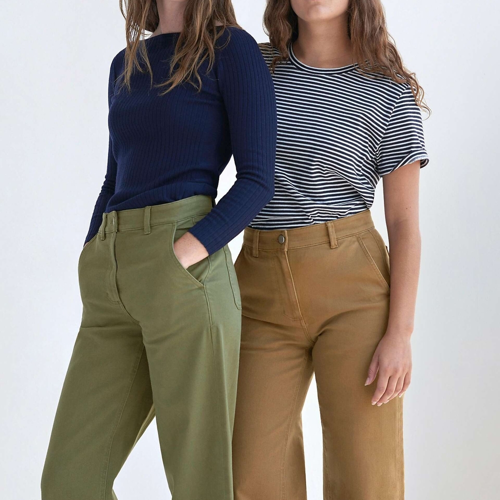 EVERLANE Wide Leg Crop Pants